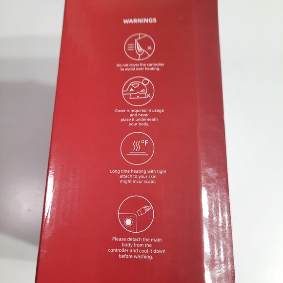 Ambershine Weighted Neck Shoulder Heating Pad Wrap Electric Plush Navy - Picture 4 of 6